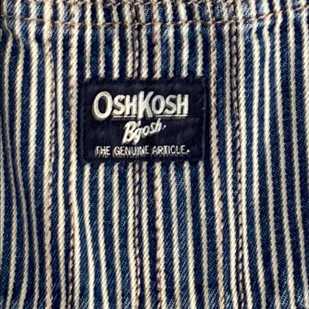 Vintage Oshkosh B'gosh Striped Railroad Overalls 18 Months Vestbak - Picture 2 of 11